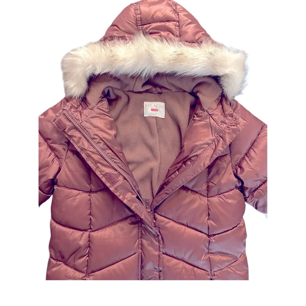 Children’s Place | Big Girls Rose/Pink Puffer Coat | Size XL (14) | NWOT NEW
